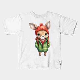 Knitted Christmas Rabbit Kids T-Shirt